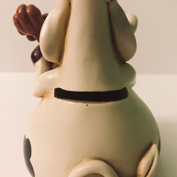 Vintage Paolo Chiari Cow Bull Playing Cello Coin Bank  Figurine 5 Inch Tall - Picture 12 of 16